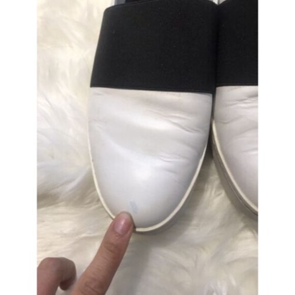 VIA SPIGA Women's  Platform Slip on Sneakers Black/White Size 9 Funky Y2K style - Picture 2 of 8